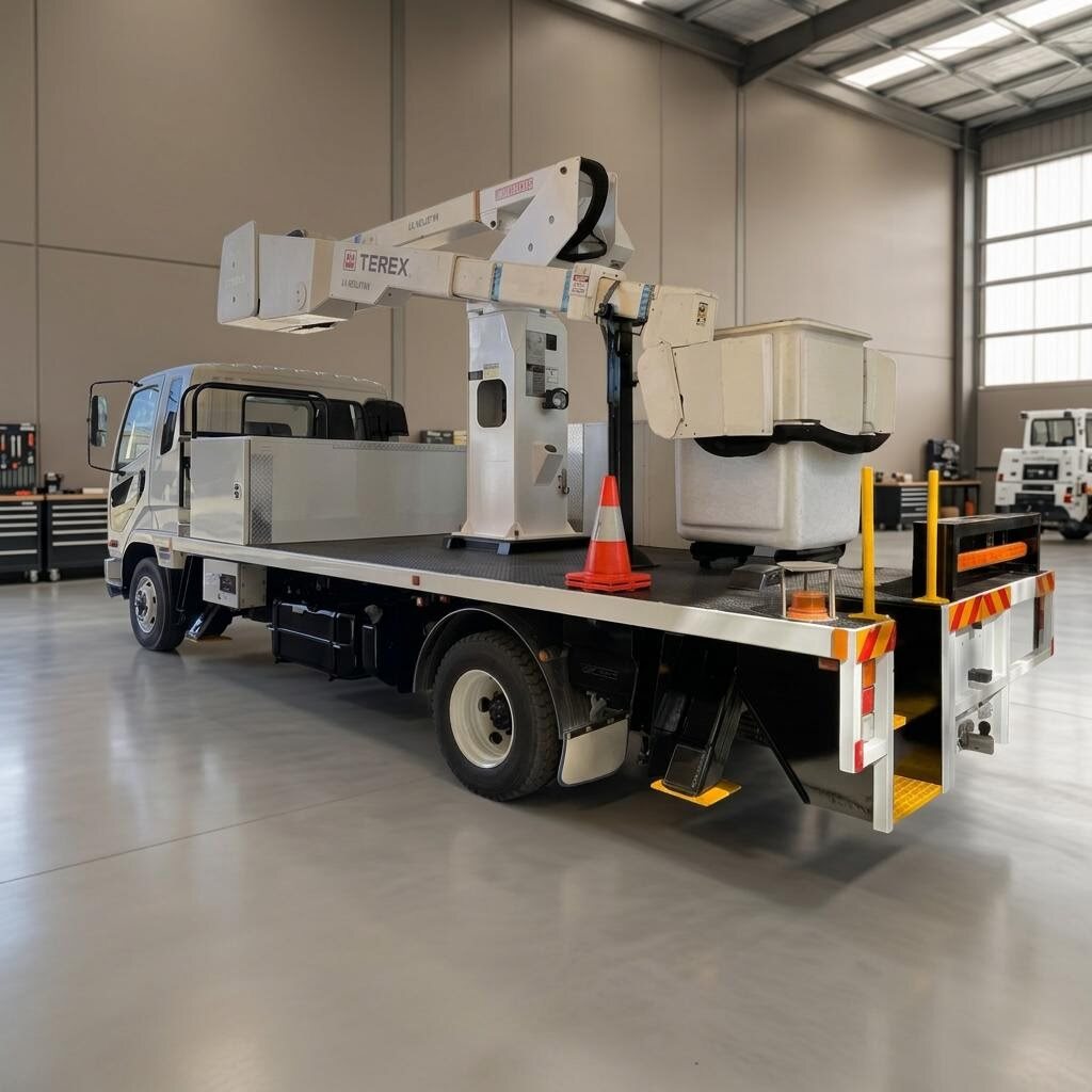 Mitsubishi Fuso Terex LT40 truck front view under cover