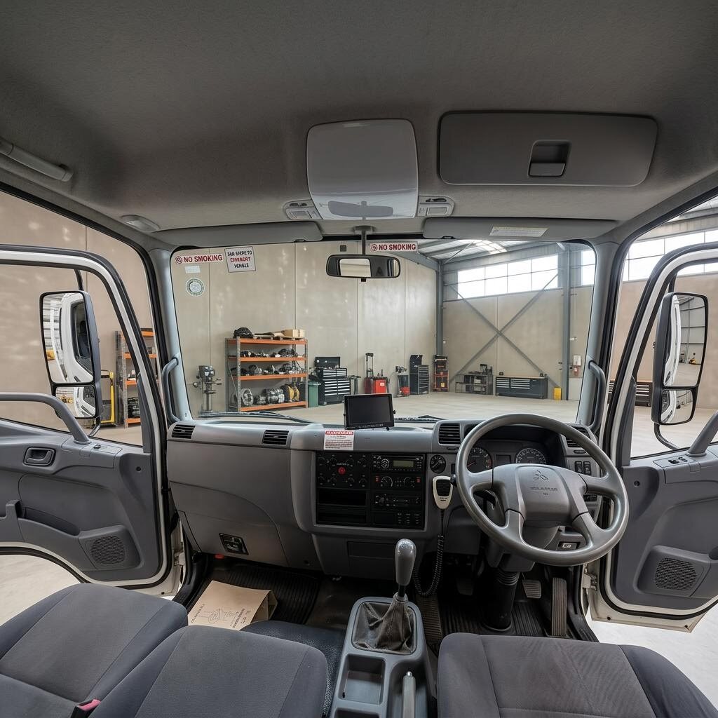 Mitsubishi Fuso Terex LT40 driver cab interior
