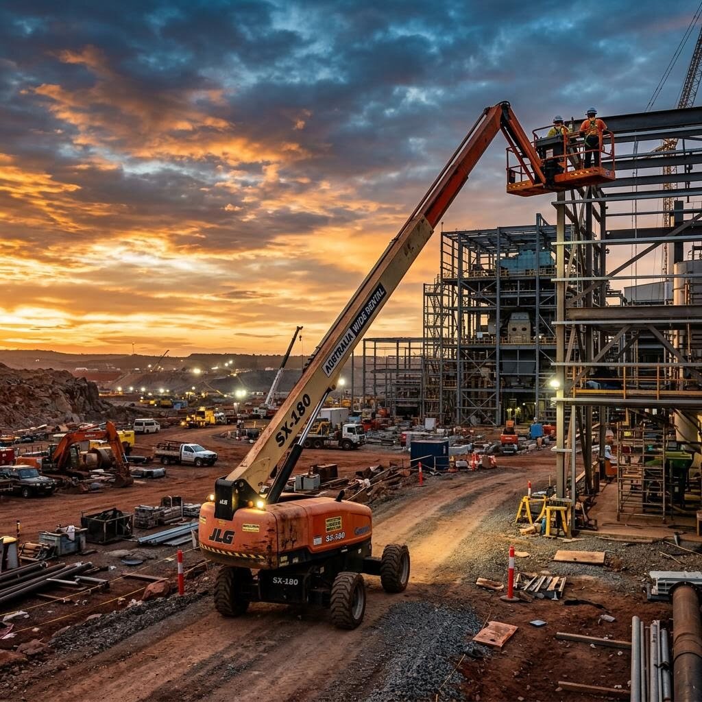 Heavy duty EWP on site